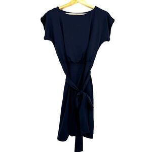 Susana Monaco Short Sleeve Batwing Midnight Blue Mini Dress NWOT S